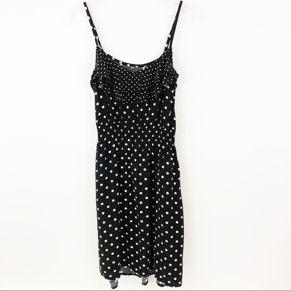 black and white polka dot sundress